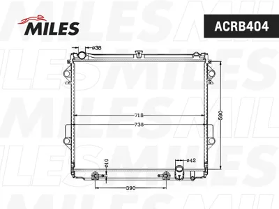 MILES ACRB404 Радиатор Toyota Land Cruiser 200 4.7 08-