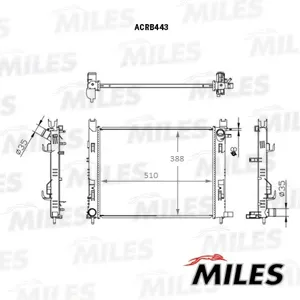 MILES ACRB443 Радиатор Renault Logan Sandero Clio 1.2-1.6 10-