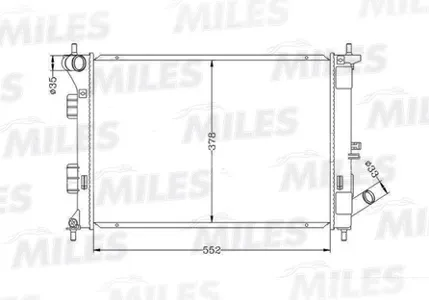 MILES ACRB467 Радиатор Hyundai Elantra i30 Kia Ceed 1.4-1.61.4D-1.6D MT 10-