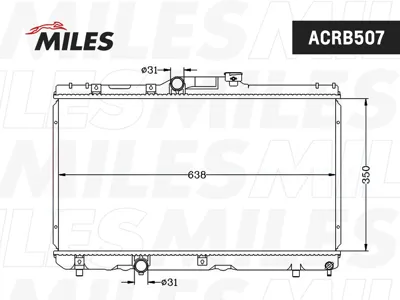 MILES ACRB507 Радиатор Toyota Corolla 1.3-1.6 92-00