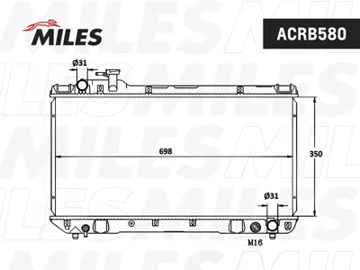 MILES ACRB580 Радиатор Toyota RAV4 2.0 94-00