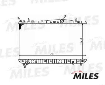 MILES ACRM005 Радиатор (механическая сборка) Chevrolet Lacetti 1.4-1.8 MT 04-) (NISSENS 61633)