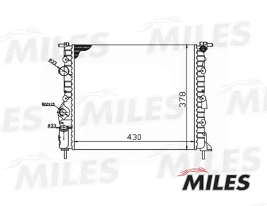MILES ACRM006 Радиатор (механическая сборка) Renault Logan Megane 1.41.6 04-) (NISSENS 639371)