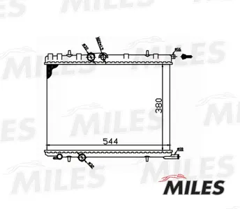 MILES ACRM010 Радиатор (механическая сборка) PSA Berlingo MF C4 206 307 Partner 1.1-1.6 (NISSENS 63502)