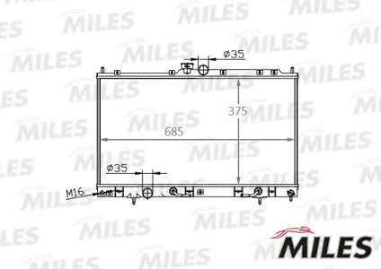 MILES ACRM018 Радиатор (механическая сборка) Mitsubishi LANCER 1.3-2.0 03-) (NISSENS 62894)