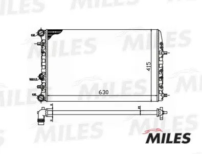 MILES ACRM042 Радиатор (механическая сборка) VAG Polo Fabia 1.2-2.01.4TD1.9TD 99-09) (NISSENS 652711)