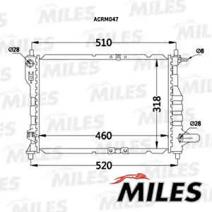 MILES ACRM047 Радиатор GM Matiz Spark 0.81.0 MT 05-