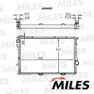 MILES ACRM057 Радиатор BMW E39 2.0-3.0 99-
