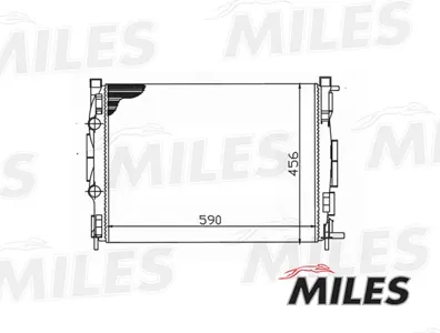 MILES ACRM058 Радиатор (механическая сборка) Renault Megane II Scenic II 03- (NISSENS 63769)
