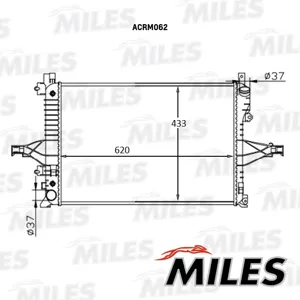 MILES ACRM062 Радиатор Volvo S60 2.0-2.5 S80 2.0-2.9 XC70 2.4-2.5 AT 98-