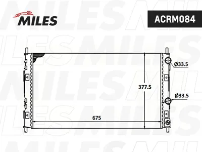 MILES ACRM084 Радиатор Chrysler SEBRING Волга SIBER 00-