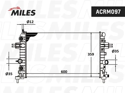 MILES ACRM097 Радиатор Opel Zafira Astra 1.6-1.8 05-