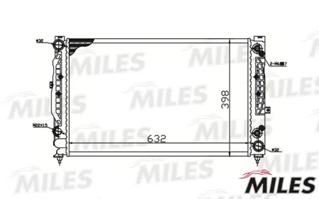 MILES ACRM098 Радиатор Audi A4 A6 2.4-2.82.5TD AT 97-06