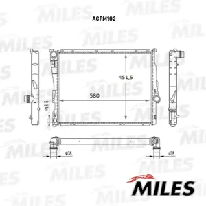 MILES ACRM102 Радиатор BMW E46 1.6-3.02.0D3.0D 98-