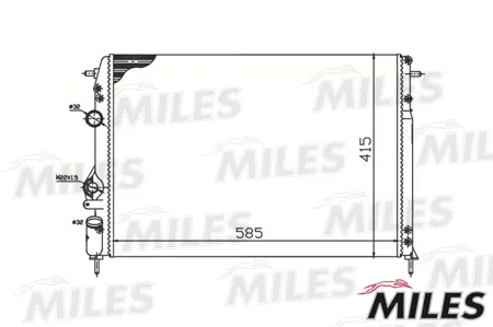 MILES ACRM110 Радиатор двигателя , (Мех. сборка, для МКПП) Renault Megane 1.4-2.01.9D 97-05