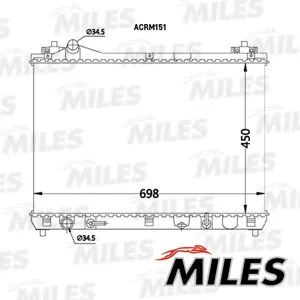 MILES ACRM151 Радиатор двигателя