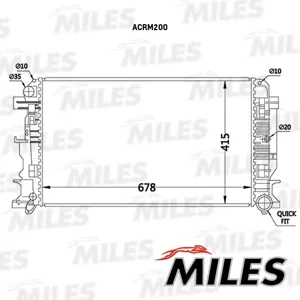 MILES ACRM200 Радиатор VW Crafter Mercedes Sprinter 2.2D3.5D MT -AC 06-