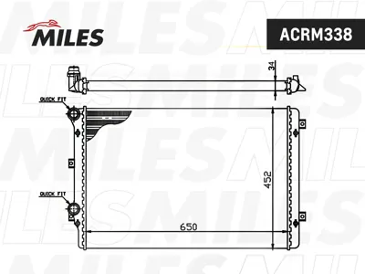 MILES ACRM338 Радиатор