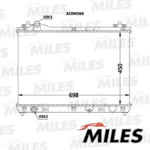 MILES ACRM366 Радиатор Suzuki Grand Vitara 2.0 05-