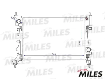 MILES ACRM397 Радиатор Opel Corsa 1.2-1.4 10-