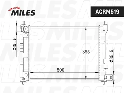 MILES ACRM519 Радиатор двигателя  Kia Rio  (FB) Hyundai Solaris (HCR) МТ