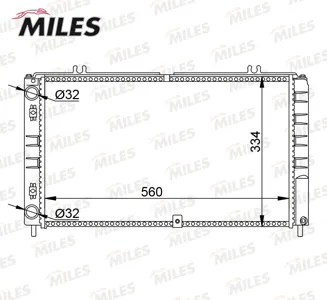 MILES ACRM527 Радиатор (механическая сборка) Lada 2170-72 PRIORA +АС Panasonic