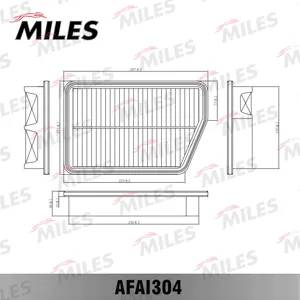 MILES AFAI304 Воздушный фильтр Chevrolet Rezzo 00-