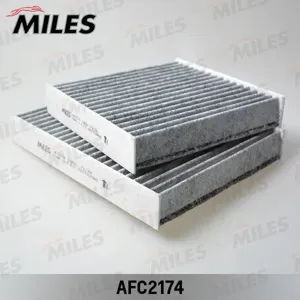 MILES AFC2174 Фильтр салона Peugeot 207 06- угольный (упак.2шт.)