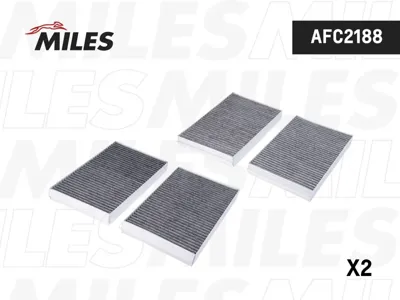 MILES AFC2188 Фильтр салона угольный комплект 2шт. 
