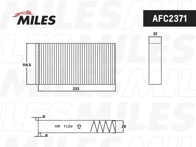 MILES AFC2371 Фильтр салона BMW i3MINI 13- угольн. (2шт.)