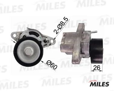 MILES AG00028 Натяжитель ремня приводного Renault Logan Megane 1.5DCi1.6 16v с конд