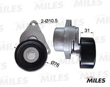 MILES AG00288 Ролик натяжителя поликлин.ремня Chevrolet Aveo Cruze Aveo Lacetti Nubira Rezzo 03-> Daewoo Aveo Lacetti Nubira Lanos Nexia Rezzo 97->