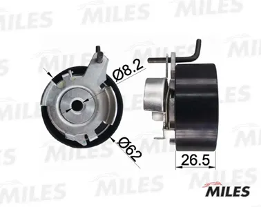 MILES AG02009 Ролик натяжителя ремня ГРМ
