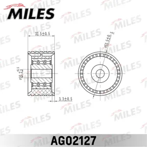 MILES AG02127 Ролик ремня ГРМ  Renault  Logan Megane Kangoo 16V направляющий
