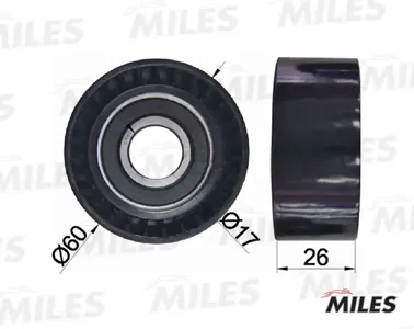 MILES AG03015 Ролик ремня приводного Peugeot 206 1.1-1.6 98-