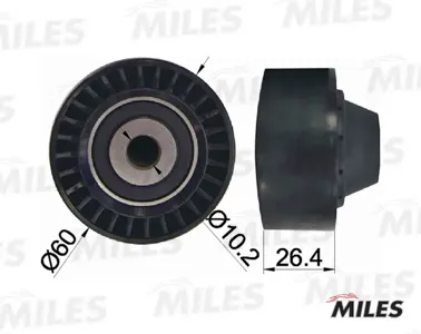MILES AG03024 Ролик ремня приводного Peugeot 206 Partner 1.1-1.6