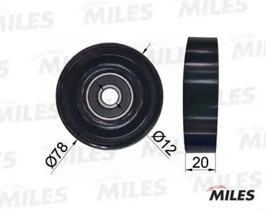 MILES AG03028 Ролик отклонит.поликл.ремня