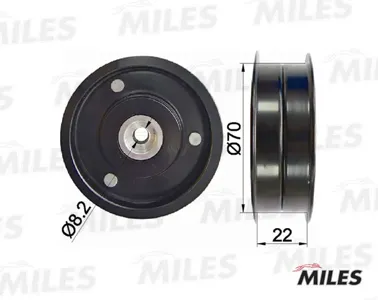 MILES AG03031 Ролик ремня приводного Mercedes W203204211251221906 2.3-5.0