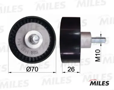 MILES AG03054 Ролик ремня приводного BMW E46 316i318i