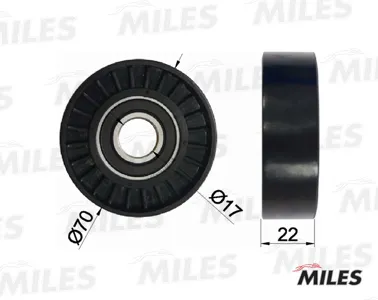MILES AG03055 Ролик ремня приводного Mercedes W168W169W245W414 1.4-2.0