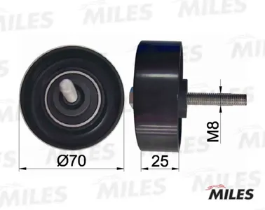 MILES AG03059 Ролик отдельно натяжителя ремня