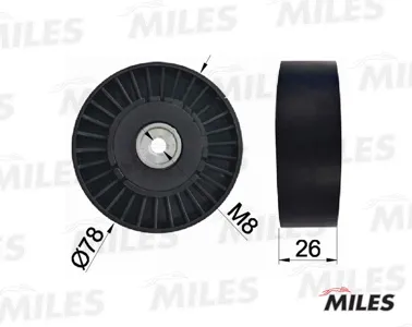 MILES AG03115 Ролик ремня приводного VAG 1.6-2.5D -02