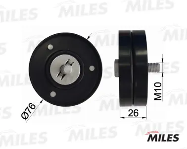 MILES AG03120 Ролик ремня приводного VW Golf 4 Bora 1.41.61.9D 00-05