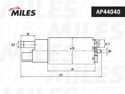 MILES AP44040 Насос топливный