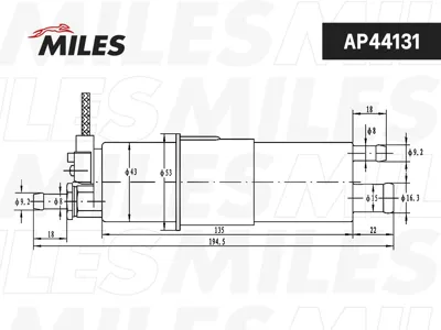 MILES AP44131 Бензонасос Mercedes W202208