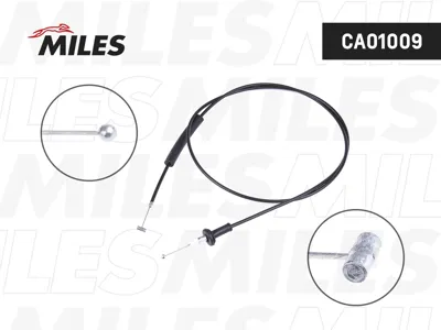MILES CA01009 Тросик замка капота (Длинный) Hyundai Solaris 10-