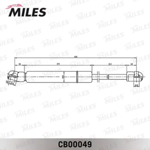MILES CB00049 Амортизатор крышки багажника Honda CR-V III 1006-
