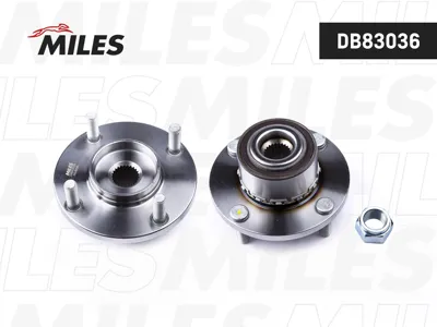 MILES DB83036 Ступица с подшипником передняя +ABS, Mitsubishi Colt VI Smart Forfour 04-.