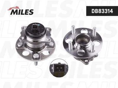 MILES DB83314 Ступица заднего колеса в сборе  Kia Rio  (FB) Hyundai Solaris (HCR) 1.4 (100 лс)