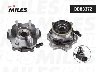 MILES DB83372 Ступица задняя с подшипником Nissan Patrol Infiniti QX80QX56 10-